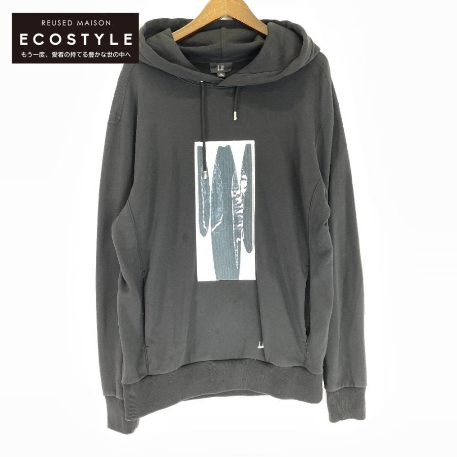 dunhill Dunhill ダンヒル ブラック プリントパーカー M トップス  