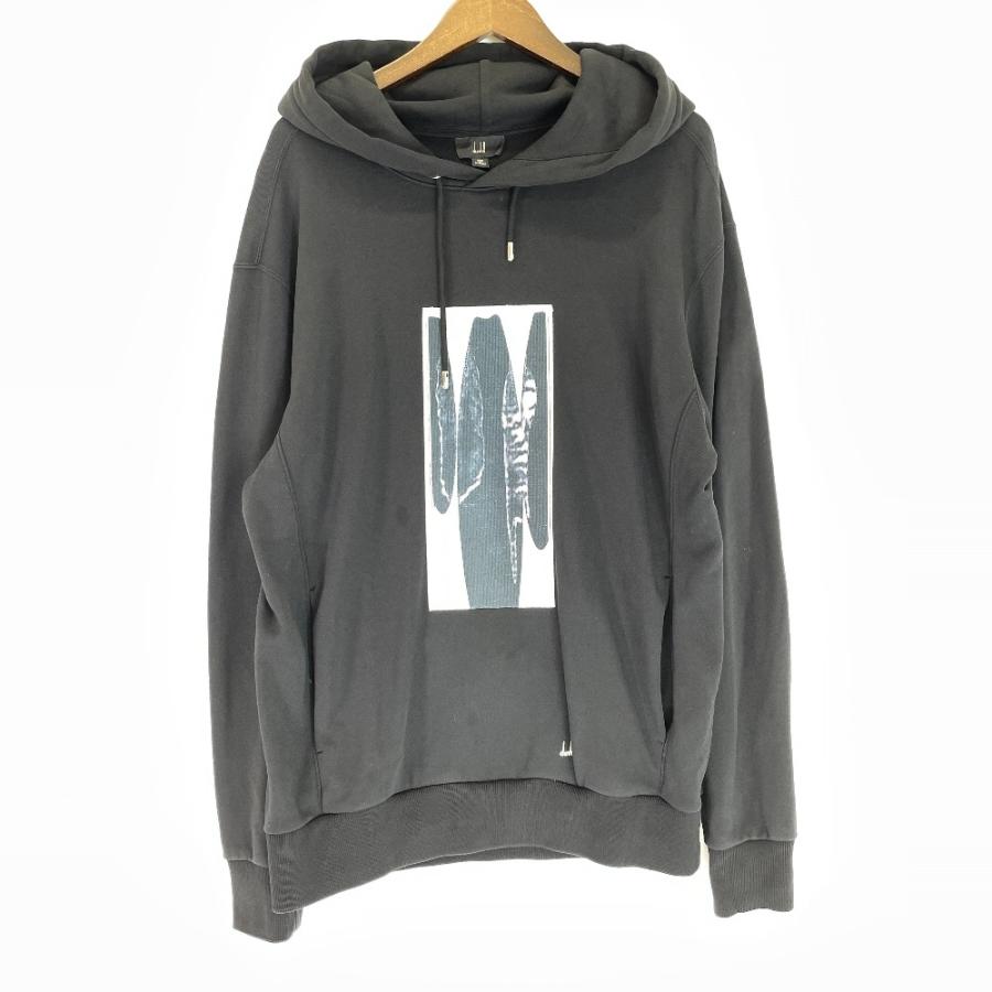 dunhill Dunhill ダンヒル ブラック プリントパーカー M トップス 