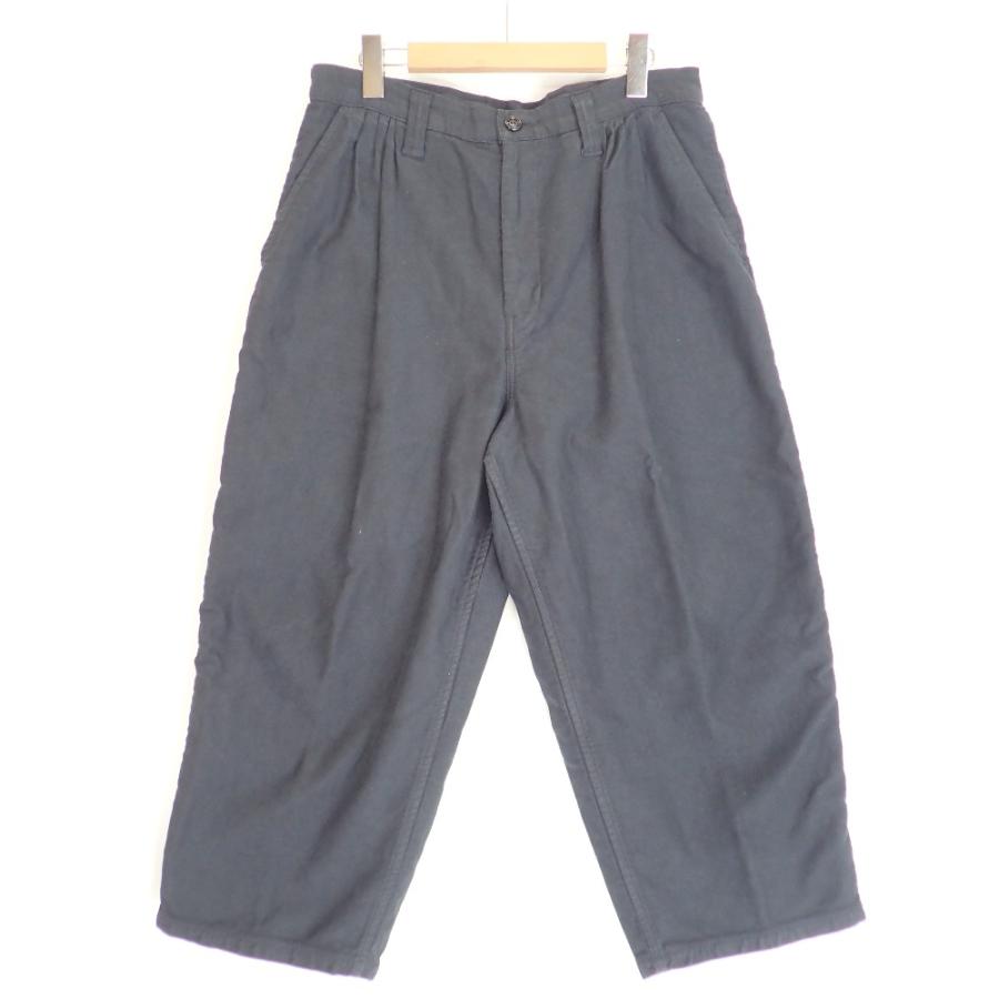 Porter Classic モールスキンパンツ ブルー L ポータークラシック PORTER CLASSIC（ポータークラシック） ネイビー モールスキン タック