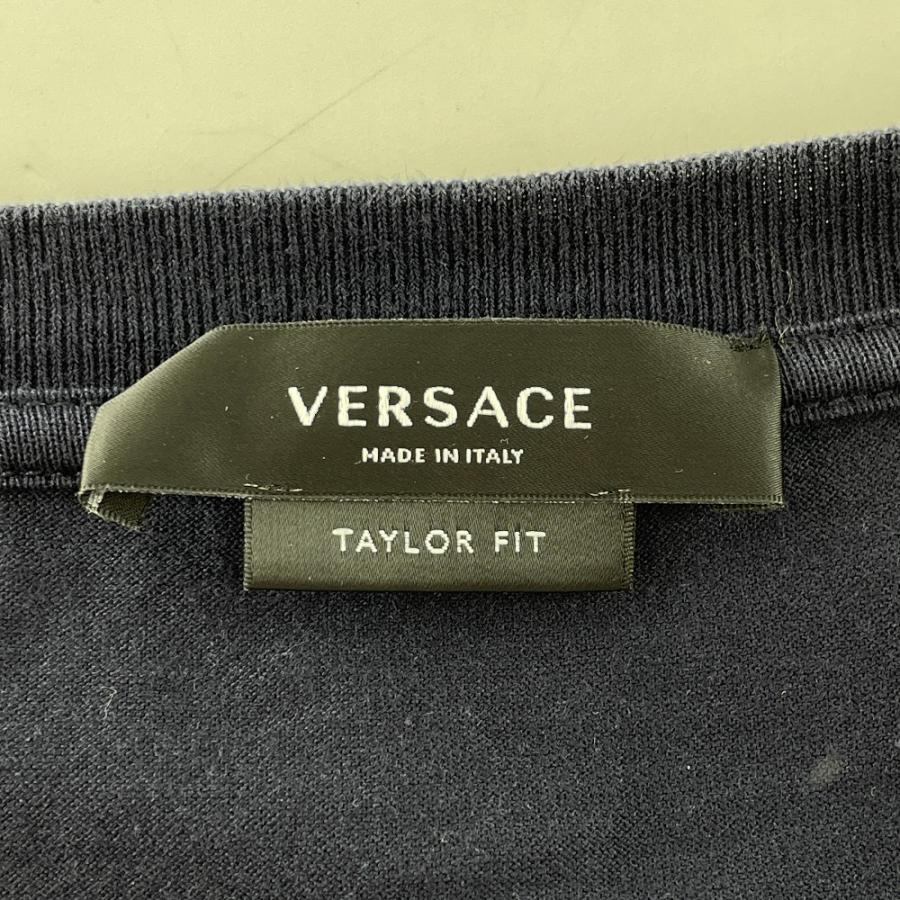 Versace ヴェルサーチ A89287 メデューサ刺繍 ネイビー Tシャツ XL