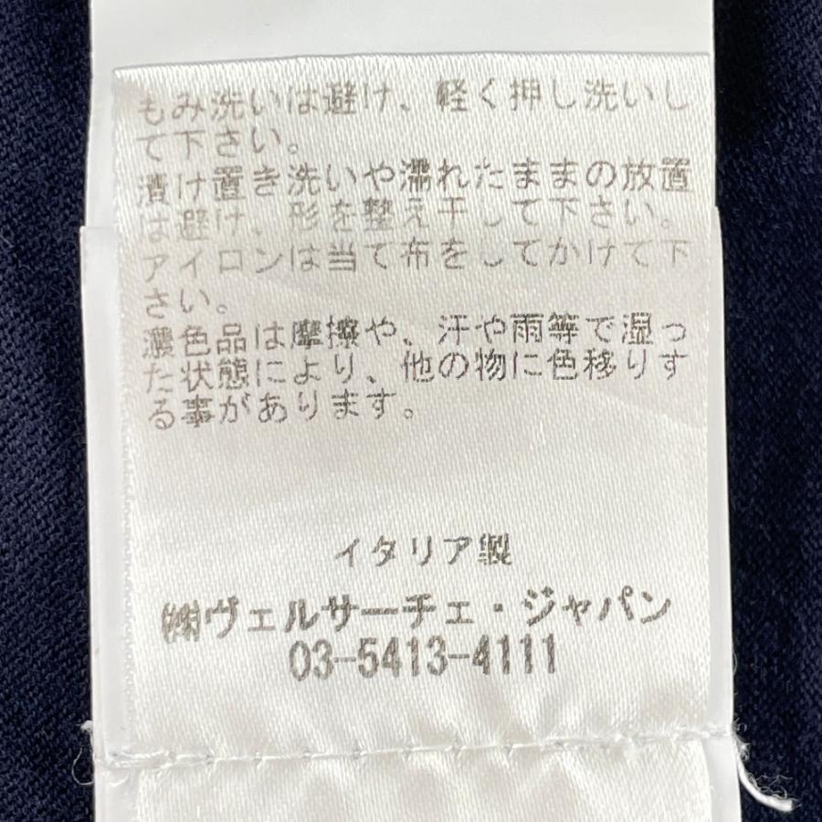 Versace ヴェルサーチ A89287 メデューサ刺繍 ネイビー Tシャツ XL