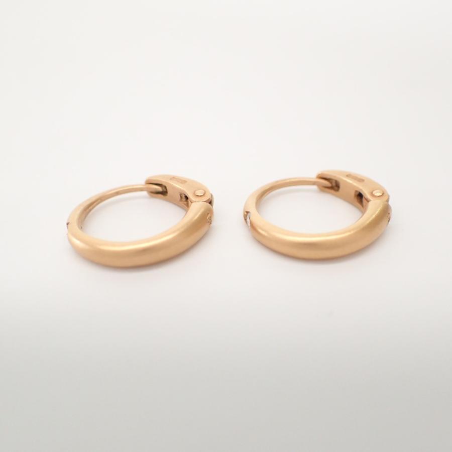 ポメラート 美品 Pomellato 18K ルッチョレ 1Pダイヤモンド ピアス