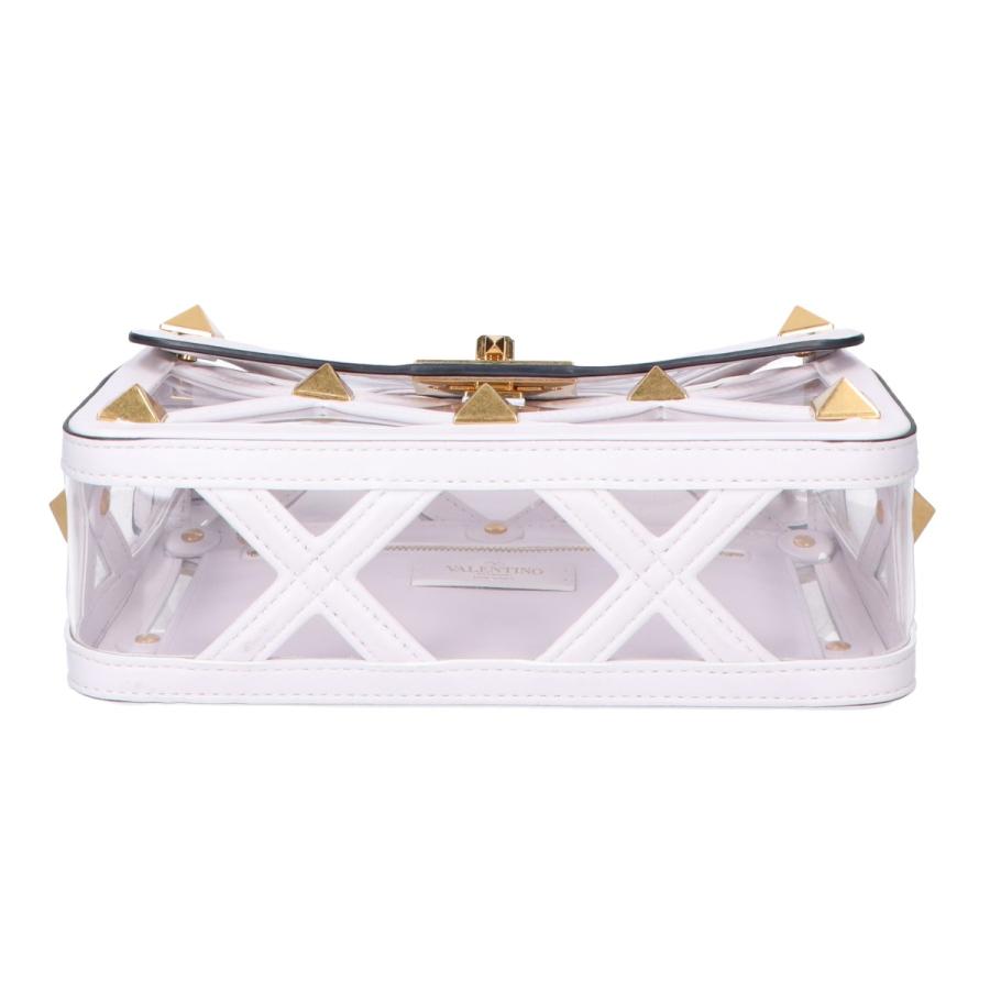 美品 VALENTINO ヴァレンティノ ローマンスタッズ ミディアム クリア  