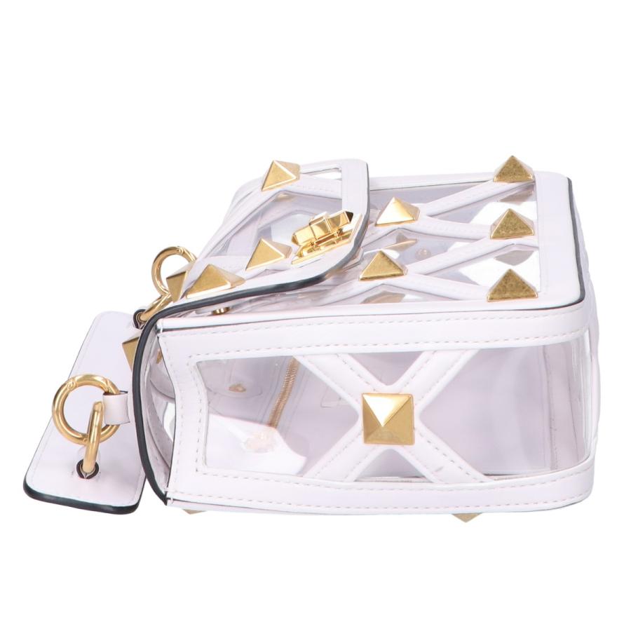 美品 VALENTINO ヴァレンティノ ローマンスタッズ ミディアム クリア  