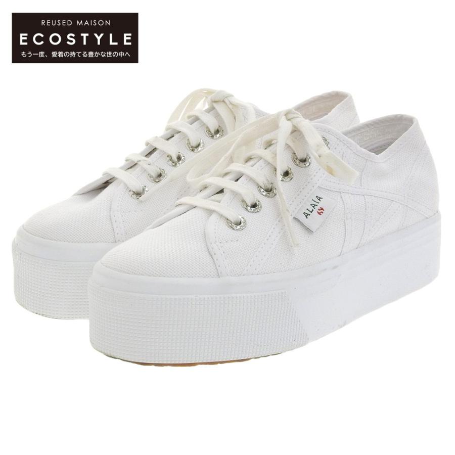 美品 Alaia×Superga アライア×スペルガ プラットフォーム スニーカー 