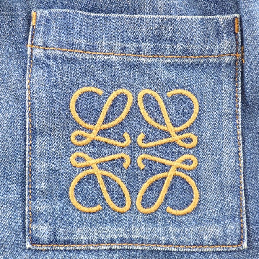 LOEWE ロエベ S359Y11X41 アナグラム刺繍 クロップド トラウザー LOEWE ロエベ S359Y11X41 アナグラム刺繍 クロップド トラウザー