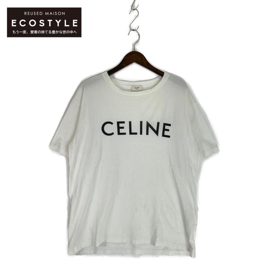 CELINE セリーヌ 2X681671Q ホワイト ロゴルーズ Tシャツ ホワイト M 
