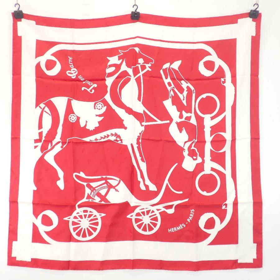 新品同様 HERMES エルメス Tout en Carre 全てはカレの中に シルク100