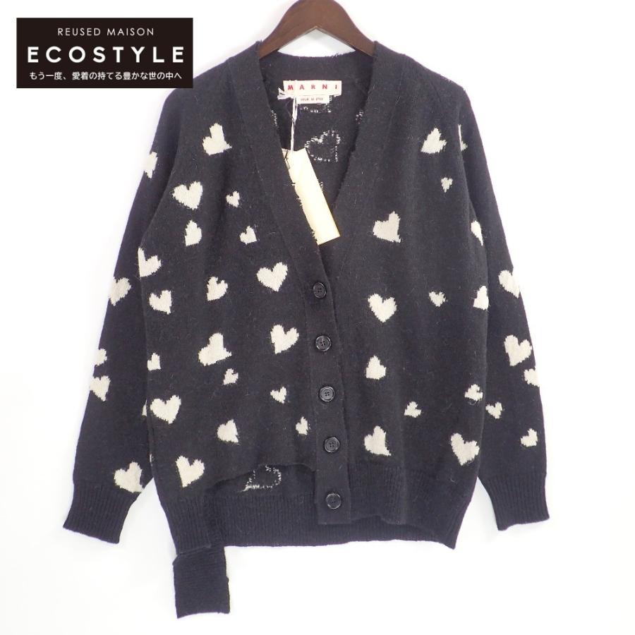 MARNI マルニ ブラック CDMD0321Q0 UFW410 アルパカ混ウール ハート  