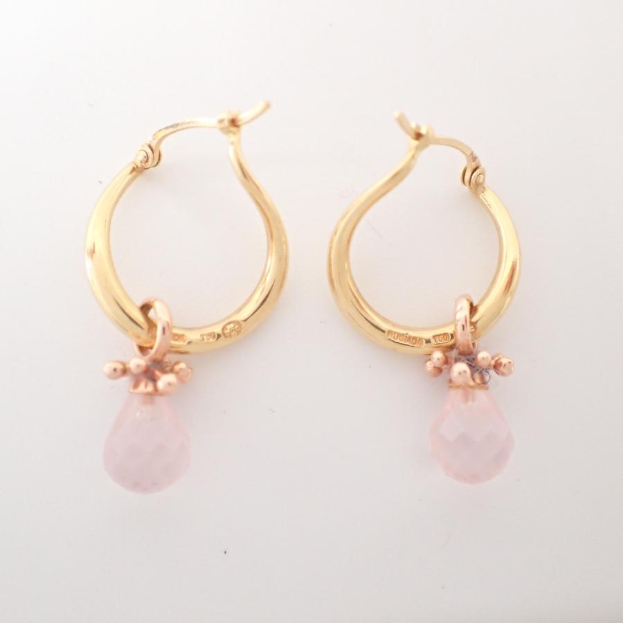 値下げ中‼️RUGIADA ドロップ型ピアス フープ　k10 値下げ中‼️RUGIADA ドロップ型ピアス フープ k10 値下げ中‼️RUGIADA