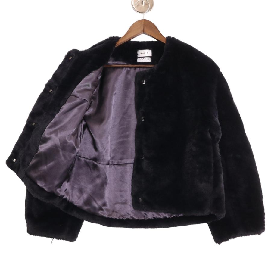 FRAY I.D フレイアイディー 23AW ネイビー FWFJ234069 ECOPELショート