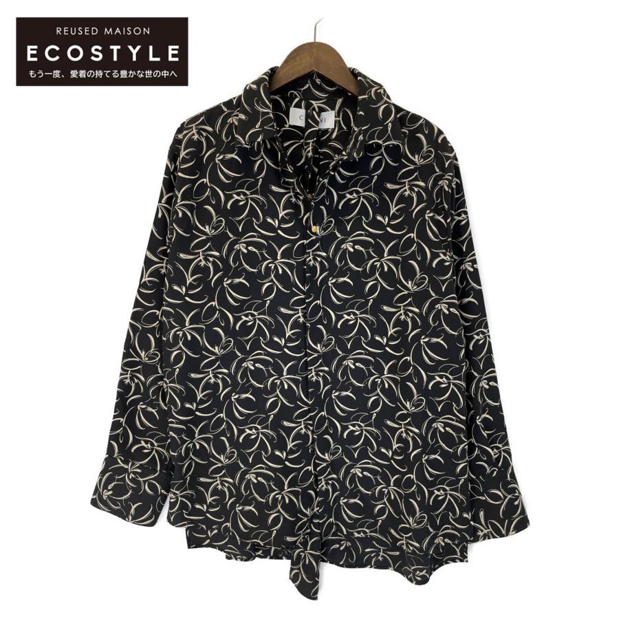 CULLNI クルニ 21-AW-059 スカーフシャツ ブラック ベージュ 2  