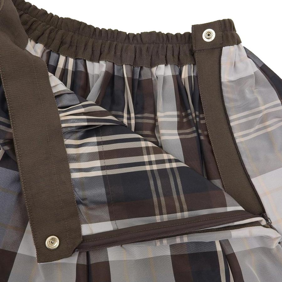 DRAWER 美品 Drawer ドゥロワー ナイロン チェック タック スカート  