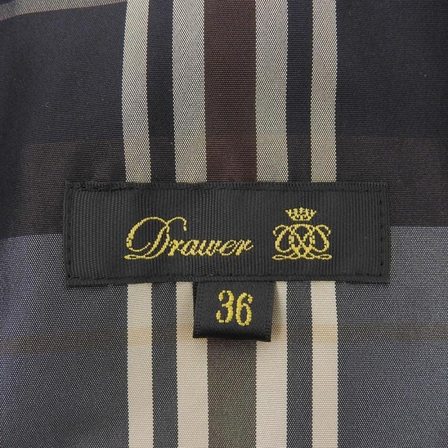 DRAWER 美品 Drawer ドゥロワー ナイロン チェック タック スカート  