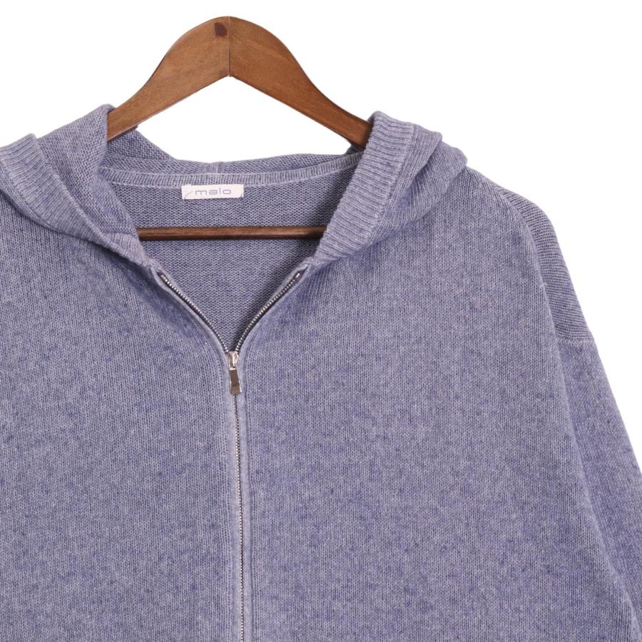 MALO マーロ UM2523018 コットン×カシミヤ ジップアップニットパーカ  
