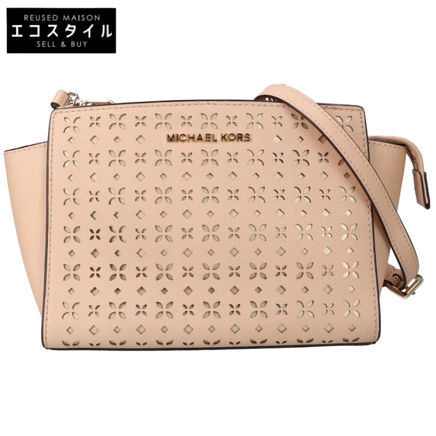 美品/ MICHAEL KORS マイケルコース カットワーク レザー ショルダー 