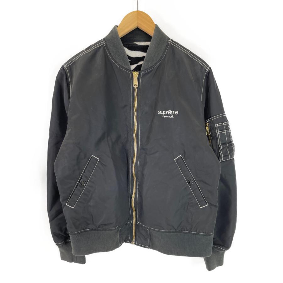 Supreme（シュプリーム） 17SS ブラック ゼブラリバーシブル MA-1 
