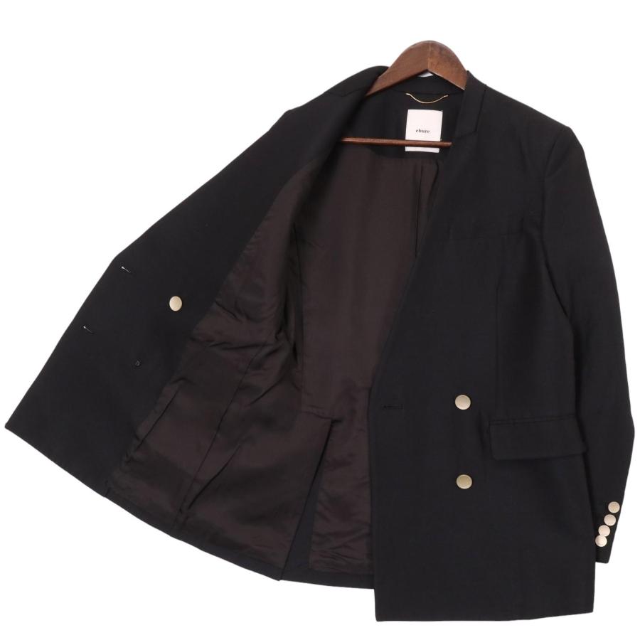 ebure エブール 3610400226 メタルボタン ダブルブレスト ブレザー