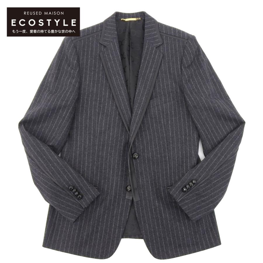 Dolce & Gabbana グレー ストライプ テーラードジャケット Dolce & Gabbana グレー ストライプ テーラードジャケット