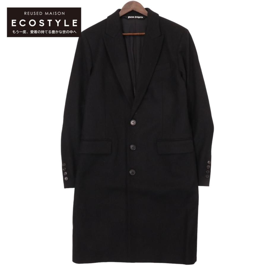 【美品】palm angels パームエンジェルス チェスターコート palmangels ロゴチェスターコートロングコート