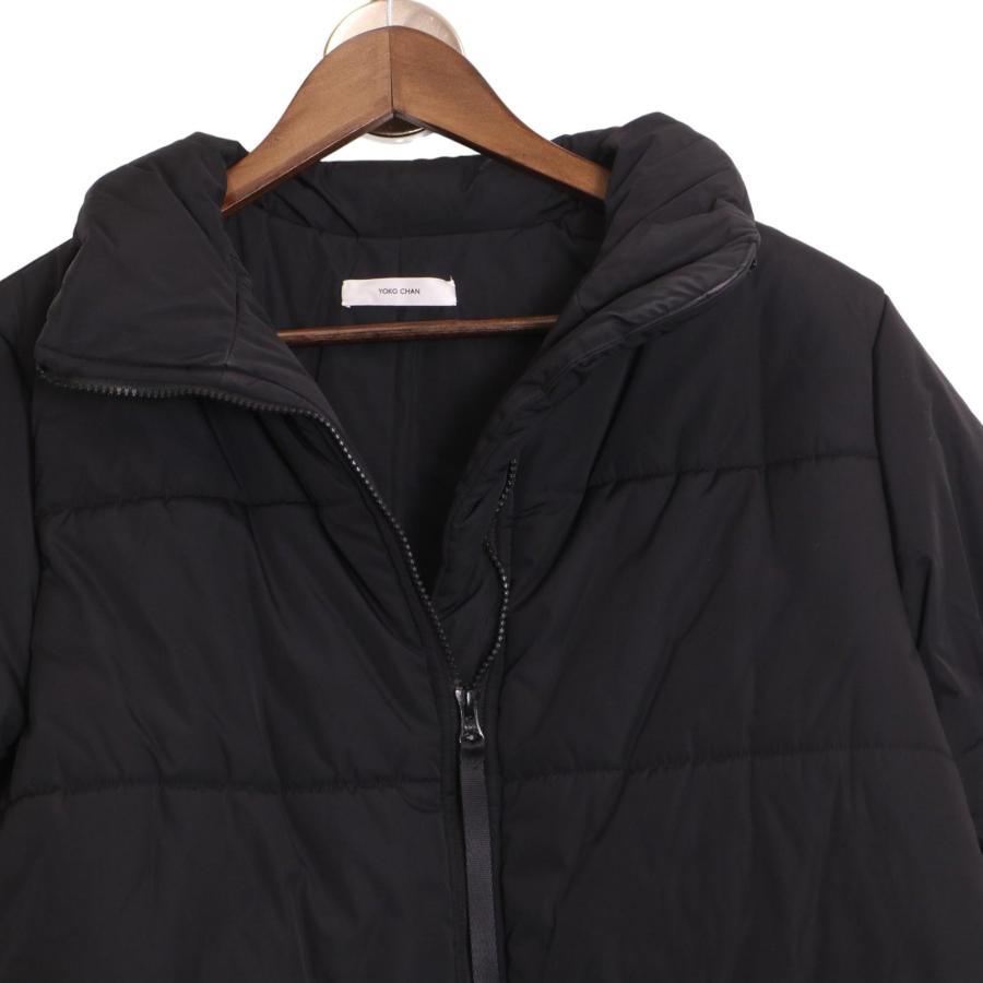 美品 ヨーコチャン ノーカラー ツイード ジャケット フレア黒 38