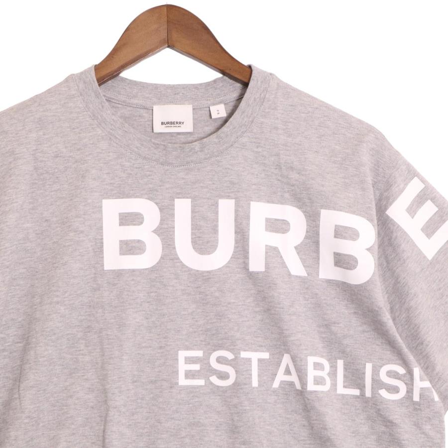 BURBERRY グレー ロゴプリント Tシャツ S