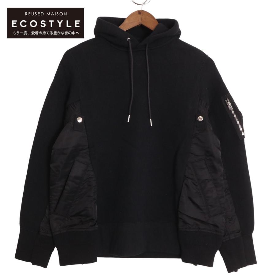 サカイ ブラック SCM-033 MA-1 スポンジフーディー スウェット 1