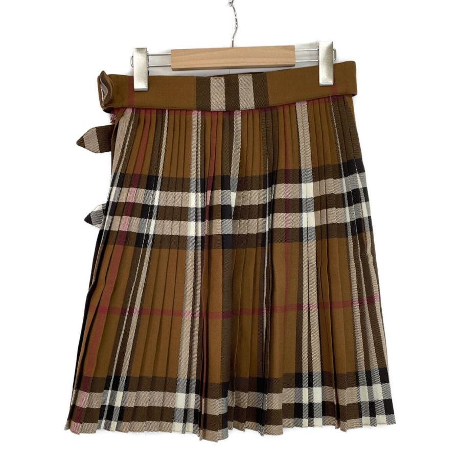 BURBERRY バーバリー 8062856 フリンジラップベルトスカート Belted Frayed Checked Wool Skirt スカート 34 ブラウン レディース｜wine-king｜03