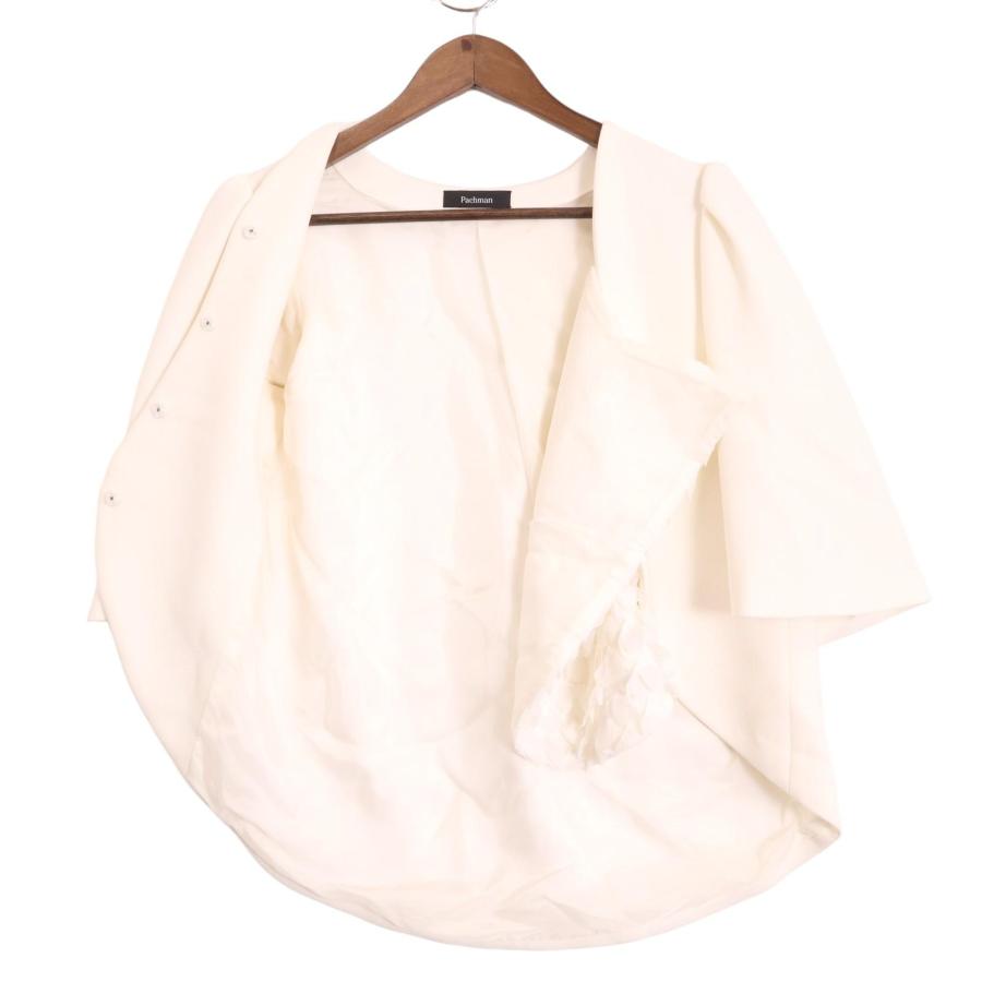 Pachman パハマン ホワイト フラワーチュールブラウス 表記無し