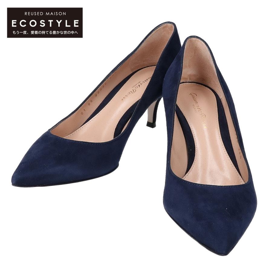 極美品 ジャンヴィトロッシ パンプス スエード ブラウン アンクル