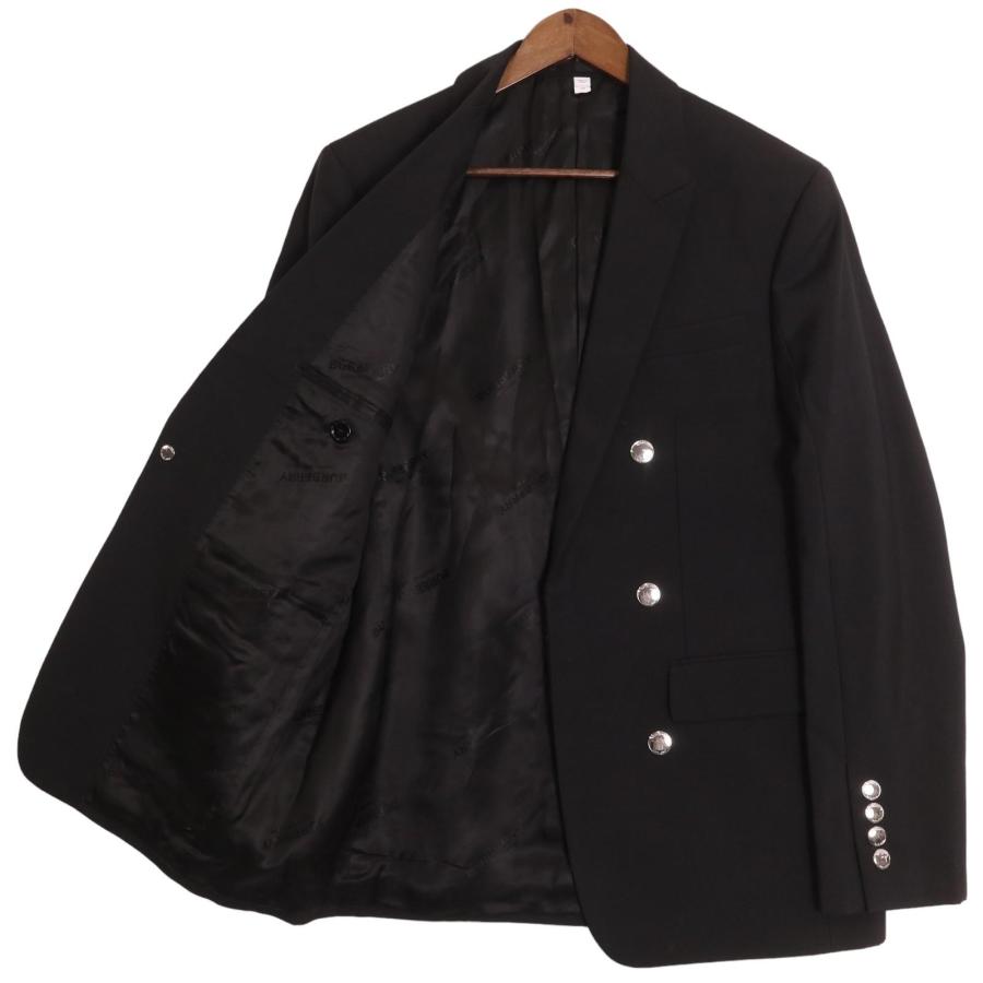 BURBERRYS ダブルブレストブレザー 黒 BURBERRYS タスマニアウール