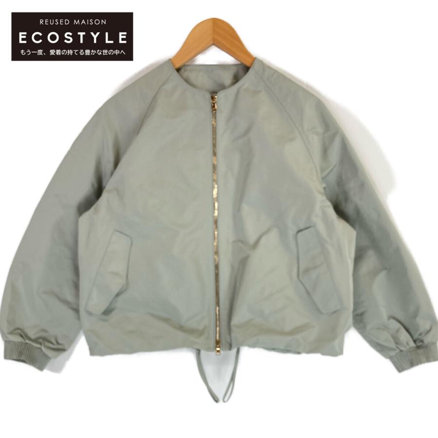 Drawer ドゥロワー 23AW グレー ノーカラージップブルゾン グレー 36 