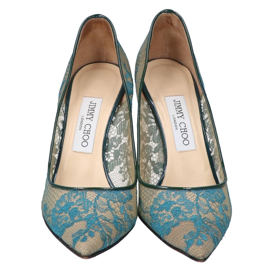 美品 JIMMY CHOO ジミーチュウ AGNES LAC アグネス レース ポイン 