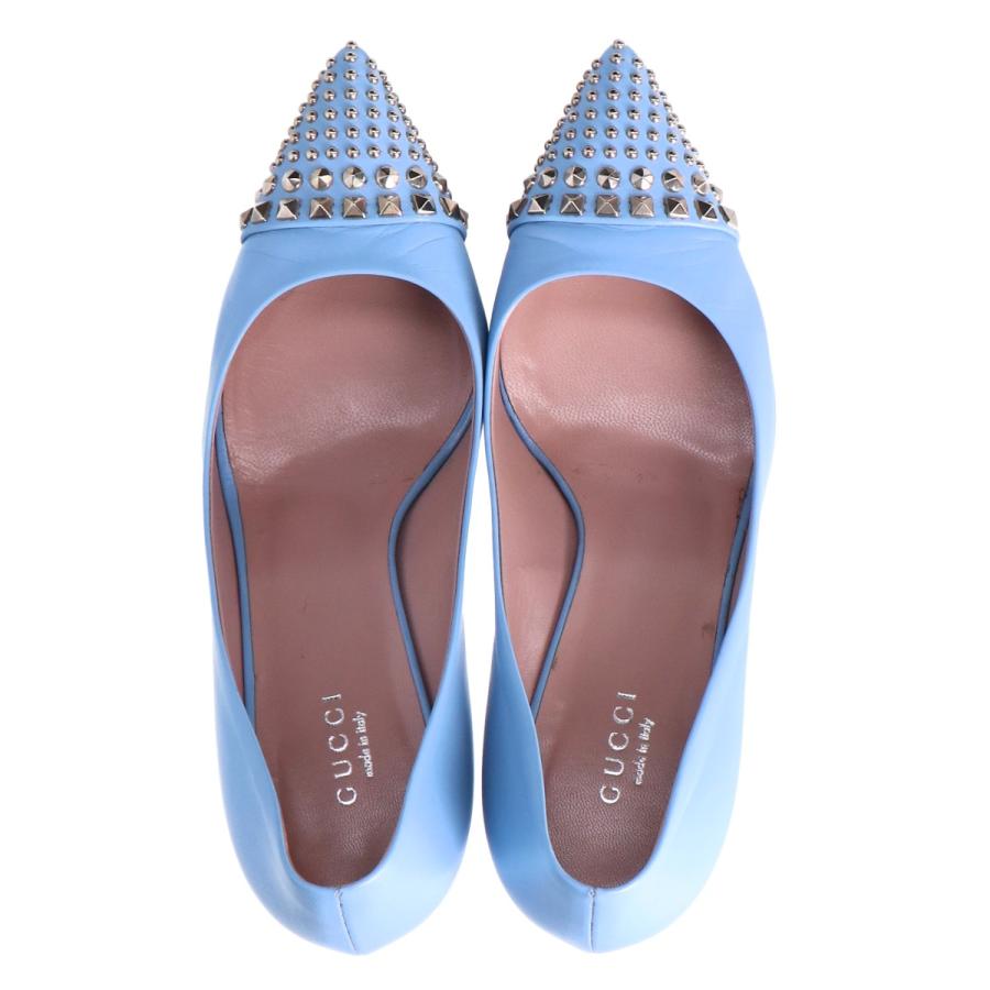 GUCCI（グッチ） 370807 スタッズ ポインテッドトゥ パンプス 37