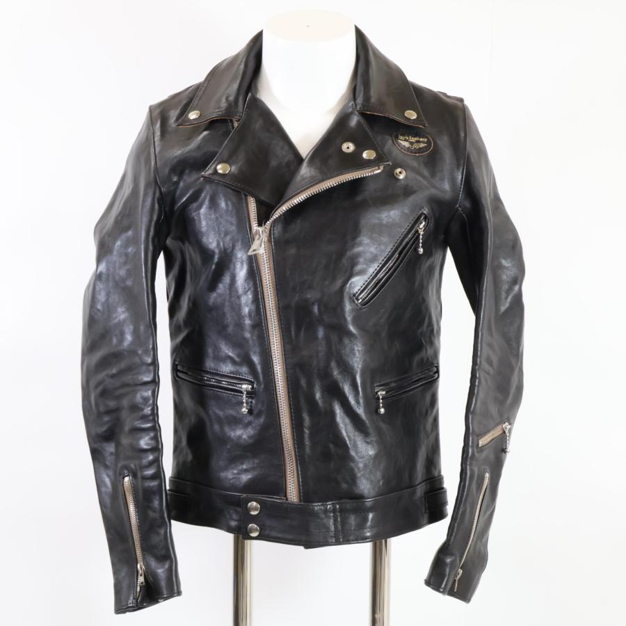 美品/23年製 Lewis Leathers ルイスレザー 441T サイクロン タイトフィット フルベジタブルタンニン鞣しカウハイド ダブルライダース36｜wine-king｜02