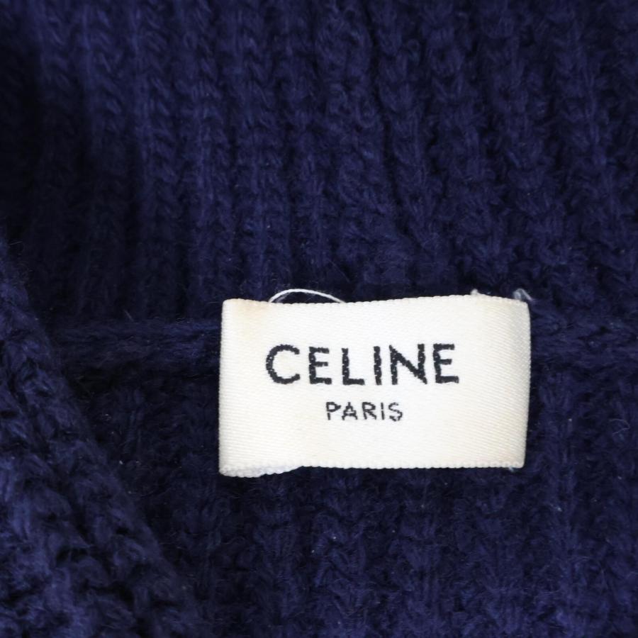 CELINE（セリーヌ） 国内正規/ 2A85W423P ウール ロゴ ニットパーカー