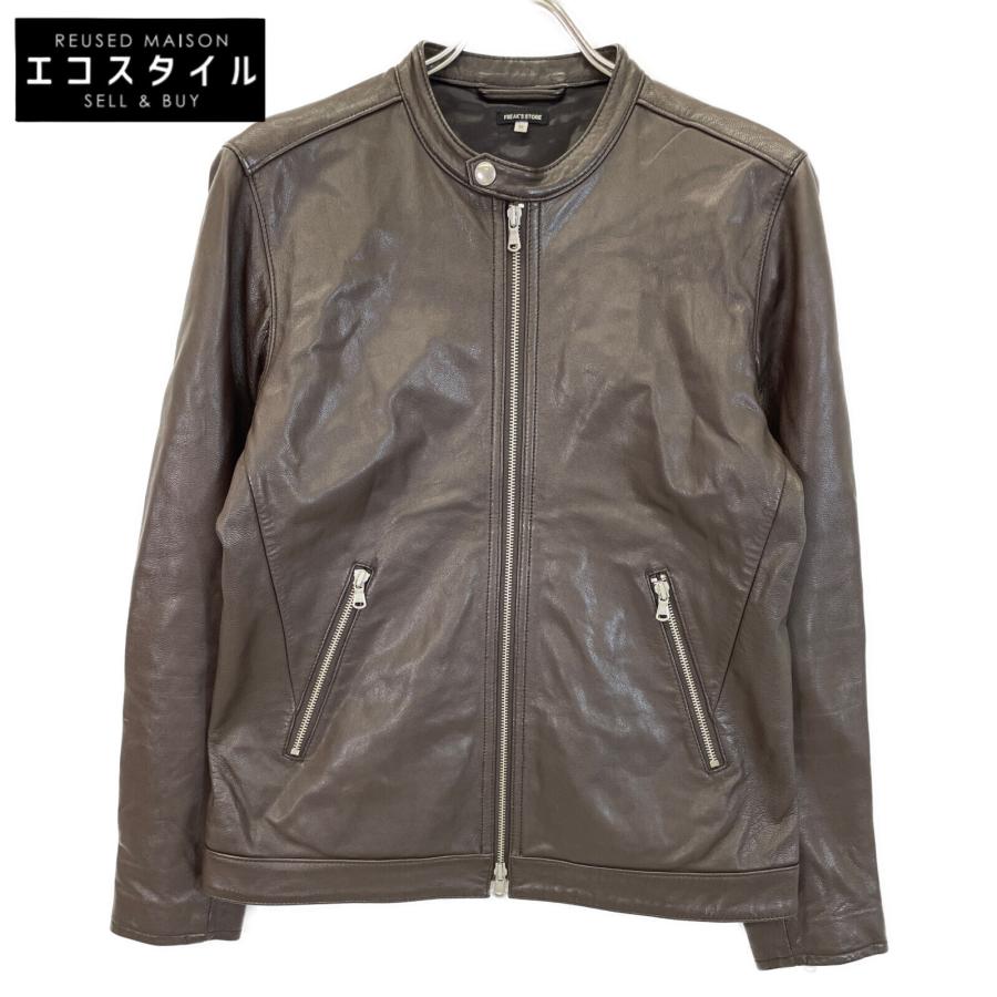 FREAK’S STORE / シングルライダースジャケット/S/山羊革/BLK/163-1507 FREAK'S STORE（フリークスストア） 163-1507 ゴートレザー ブラウン