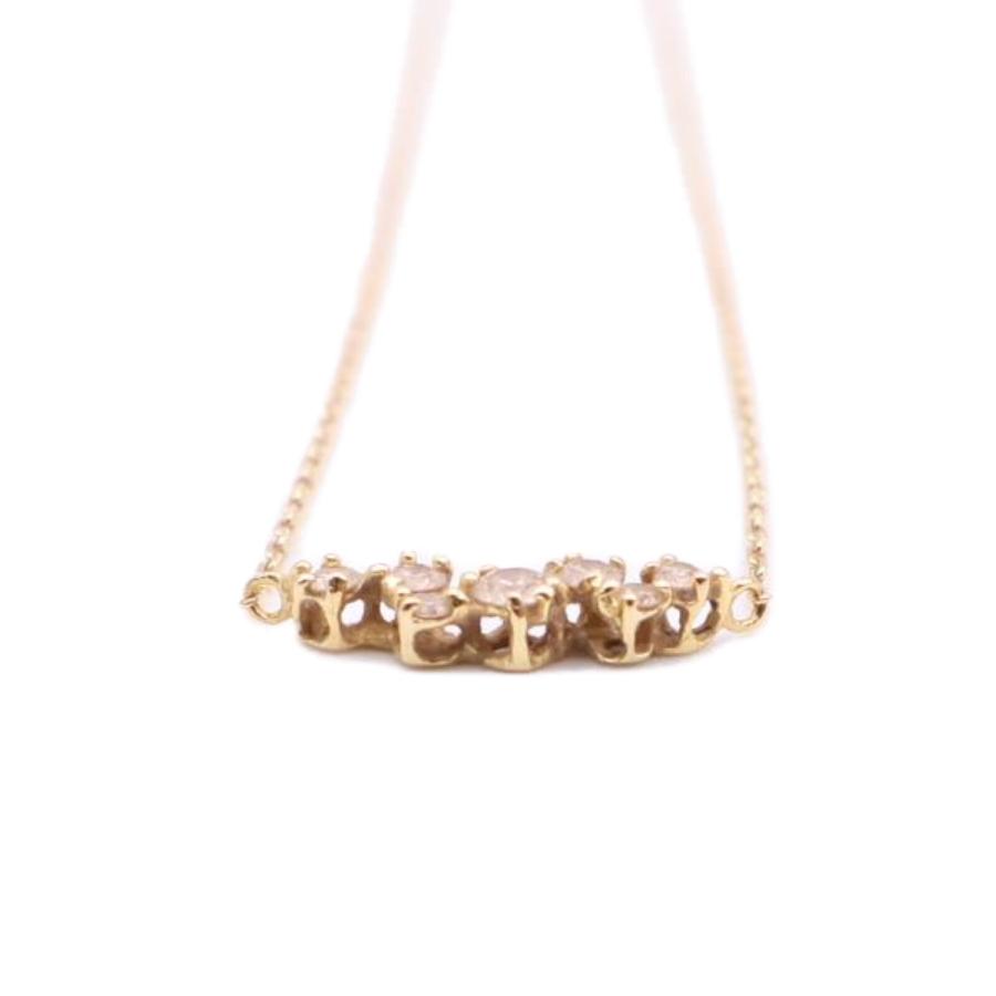 AHKAH アーカーBBラインネックレスイエローゴールド18K ダイアモンド