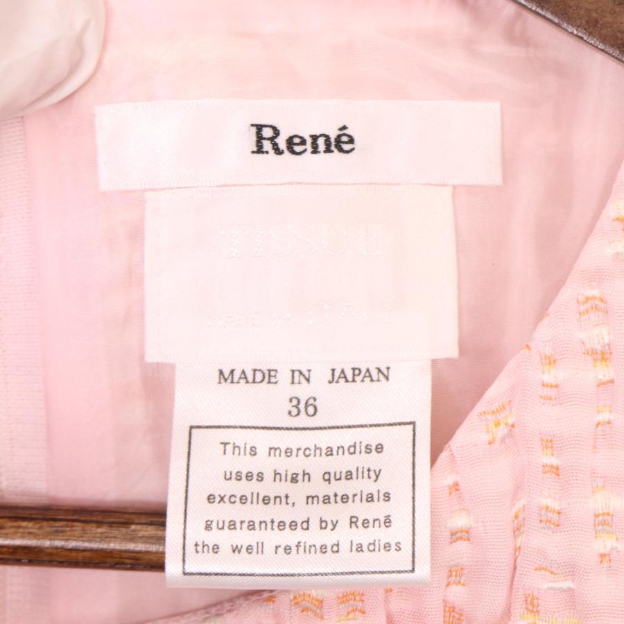 Rene ルネ 6016110 ワンピース ブローチ付 ピンク 36 ポリエステル 