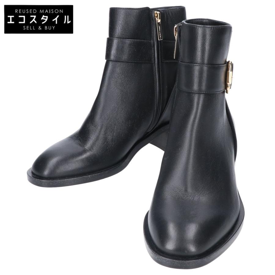 新品同様 JIMMY CHOO ジミーチュウ Clarice 45 レザー サイドジップ 