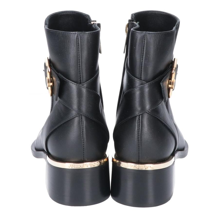 新品同様 JIMMY CHOO ジミーチュウ Clarice 45 レザー サイドジップ 