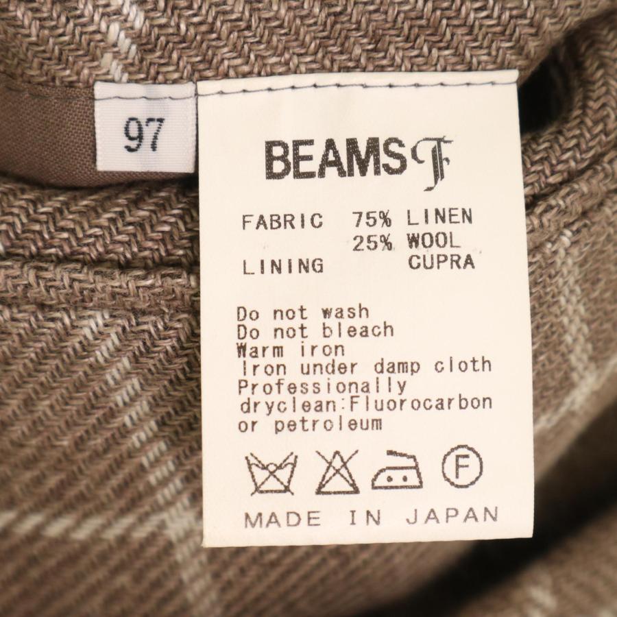 BEAMS F ビームスエフ TALLIA DI DELFINO生地 リネンウールウィンドウ 