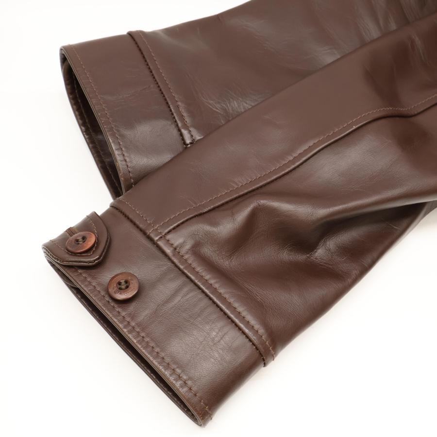 美品/ ORGUEIL オルゲイユ ホースハイドレザー コサック ジャケット 44