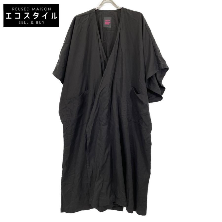 LIMIfeu リミフゥ LD-C07-204 ギャバジン ノーカラーロング コート S  