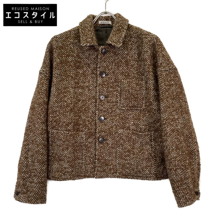 AURALEE ヘリンボーン ツイード ショート ブルゾン AURALEE ヘリンボーン ツイード ショート ブルゾン