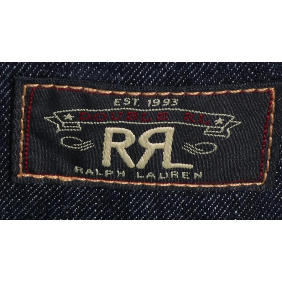RRL ダブルアールエル USED加工 レザートリム デニム トートバッグ