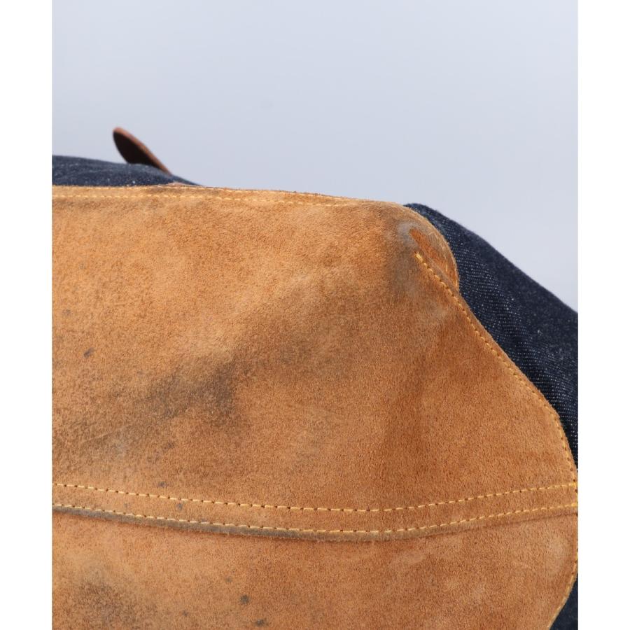 RRL ダブルアールエル USED加工 レザートリム デニム トートバッグ