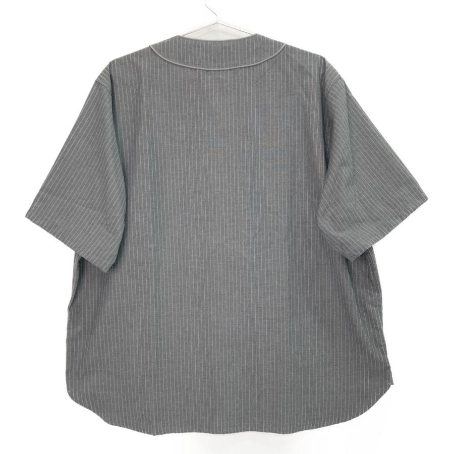 uniform experiment / uniform experiment/UE-240026/半袖シャツ/3/ポリエステル/BLK/ストライプ// uniform experiment ユニフォームエクスペリメント UE-240026 24年SS