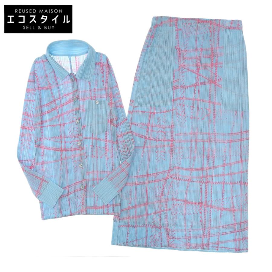 新品同様 PLEATS PLEASE プリーツプリーズ チェック トップス スカート  