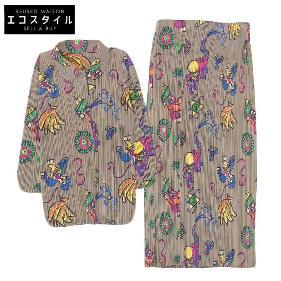 PLEATS PLEASE プリーツプリーズ プリント セットアップ レディース  